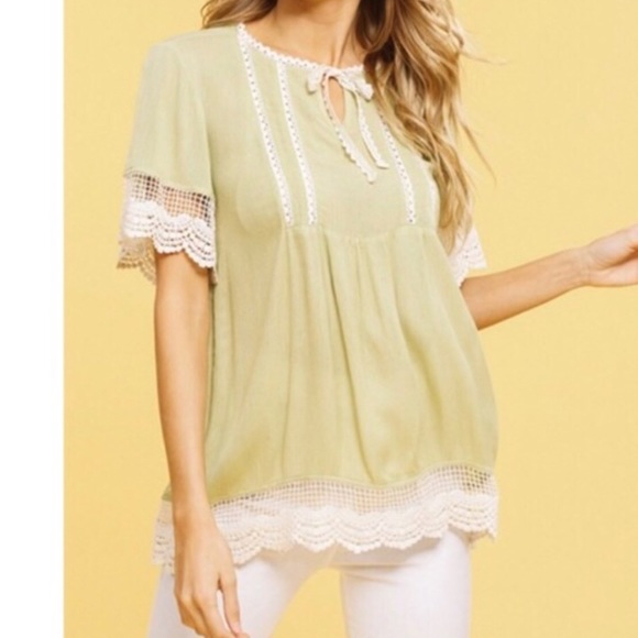 Listicle babydoll lace top - Picture 3 of 8